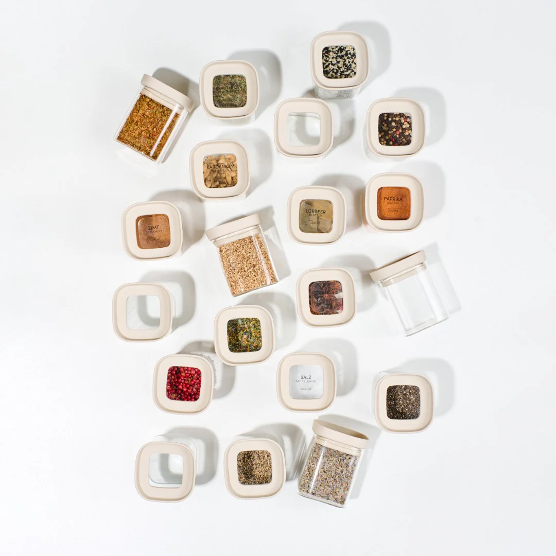 Gewürzschrank Set | Eckig +Glasdeckel - Image 4