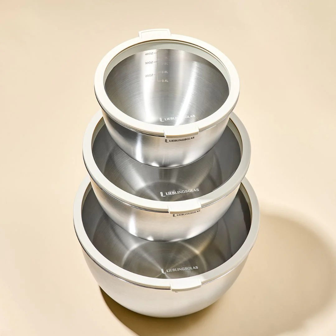 Rührschüssel mit Glasdeckel | 3er Set - Image 8