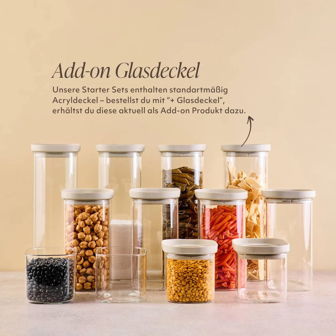 Vorratsschrank Set | Eckig | Slim +Glasdeckel - Image 3